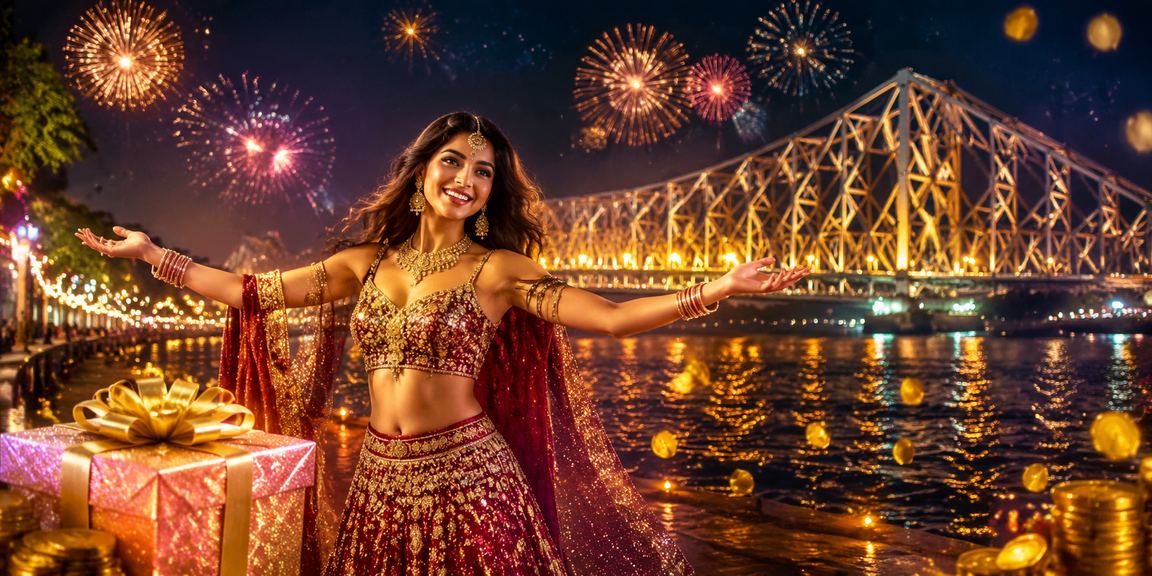 Entertainment and betting in Kolkata with Howrah Bridge backdrop